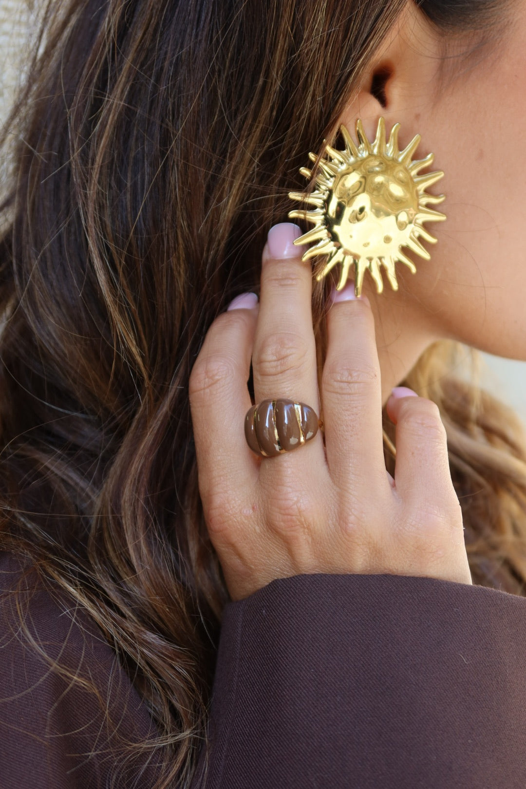 Bague diane marron