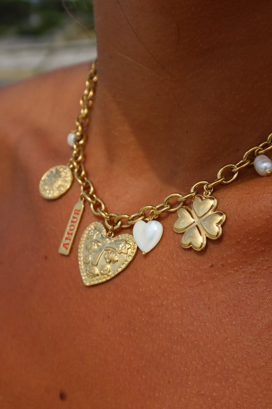 Collier Amour blanc