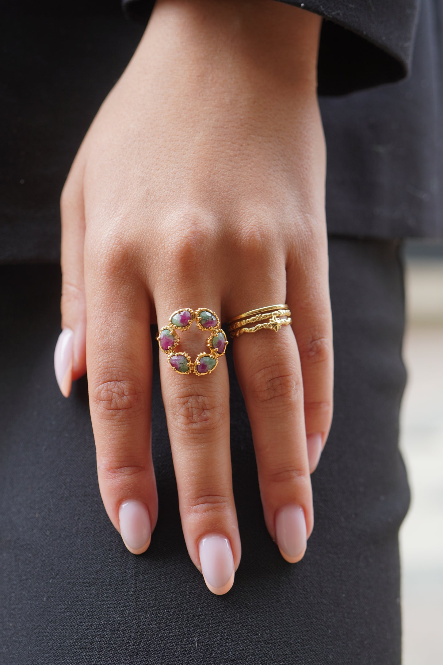 Bague Alba Rubis Zoïsite