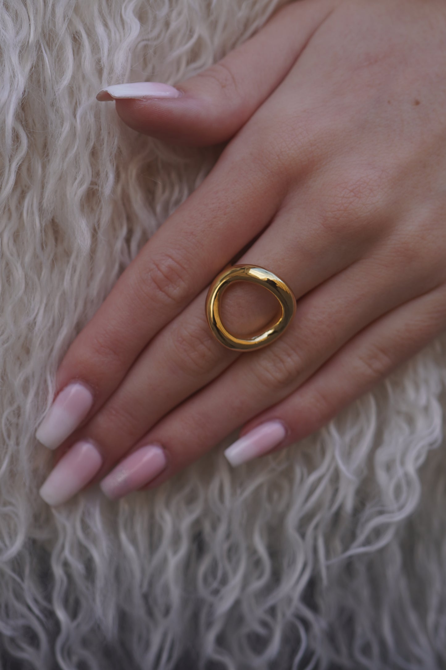 Bague Oneli Acier dorée