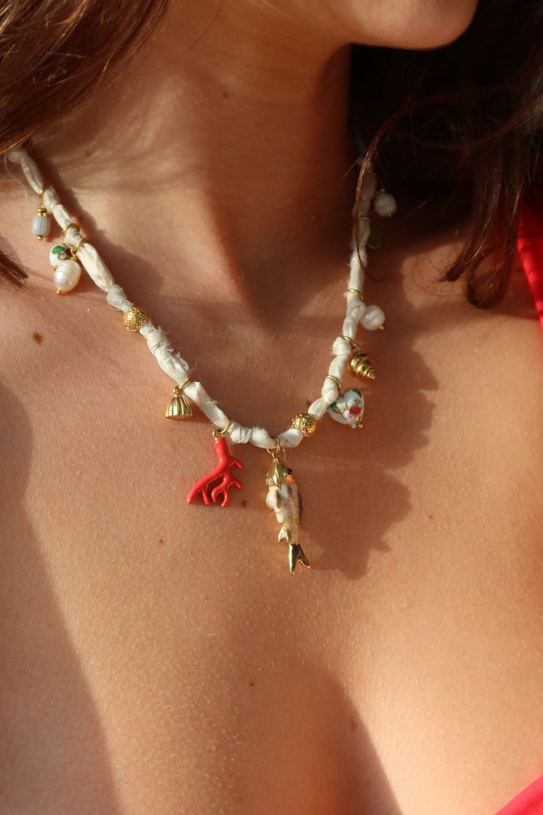 Collier Corail blanc