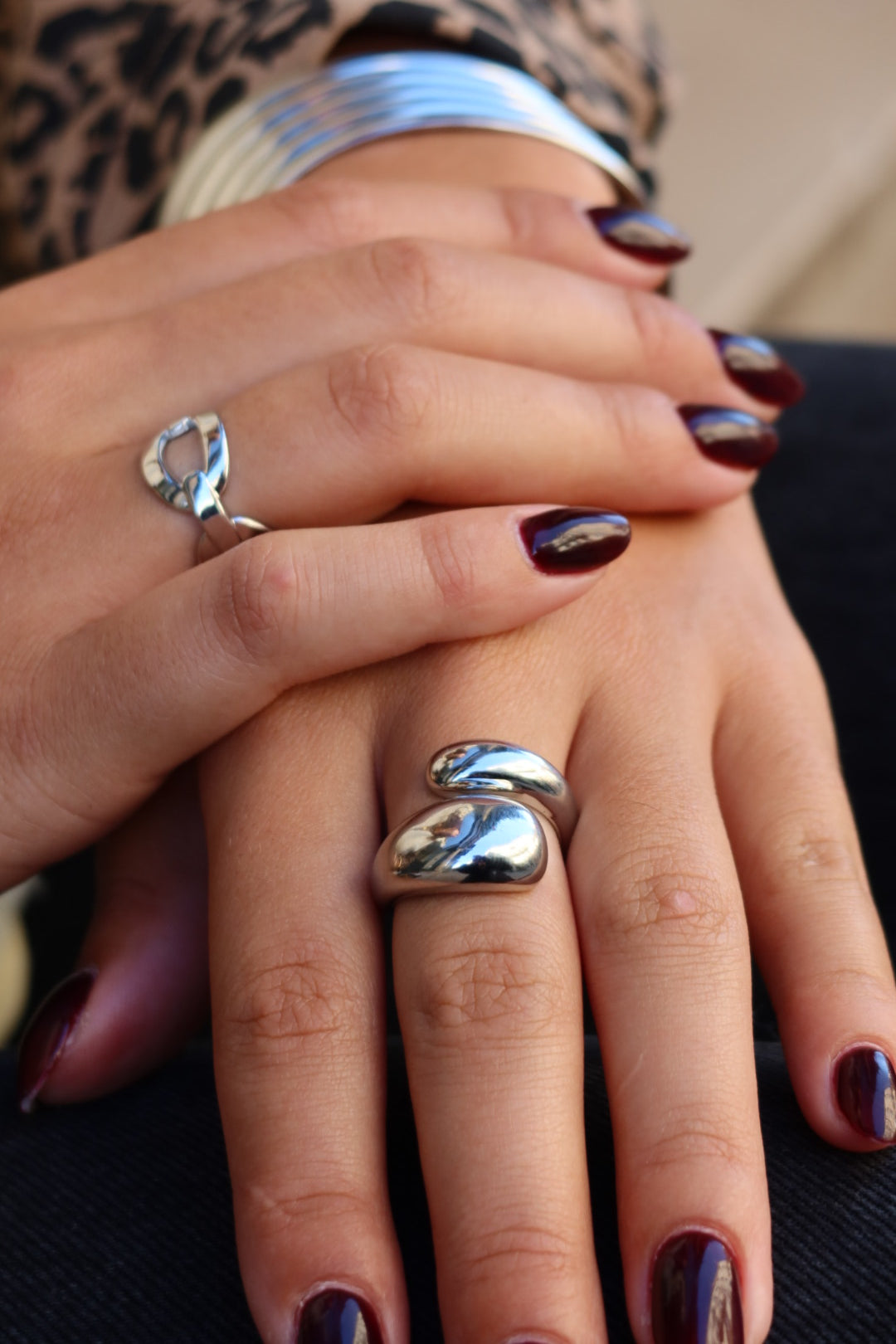 Bague Camille XL argentée