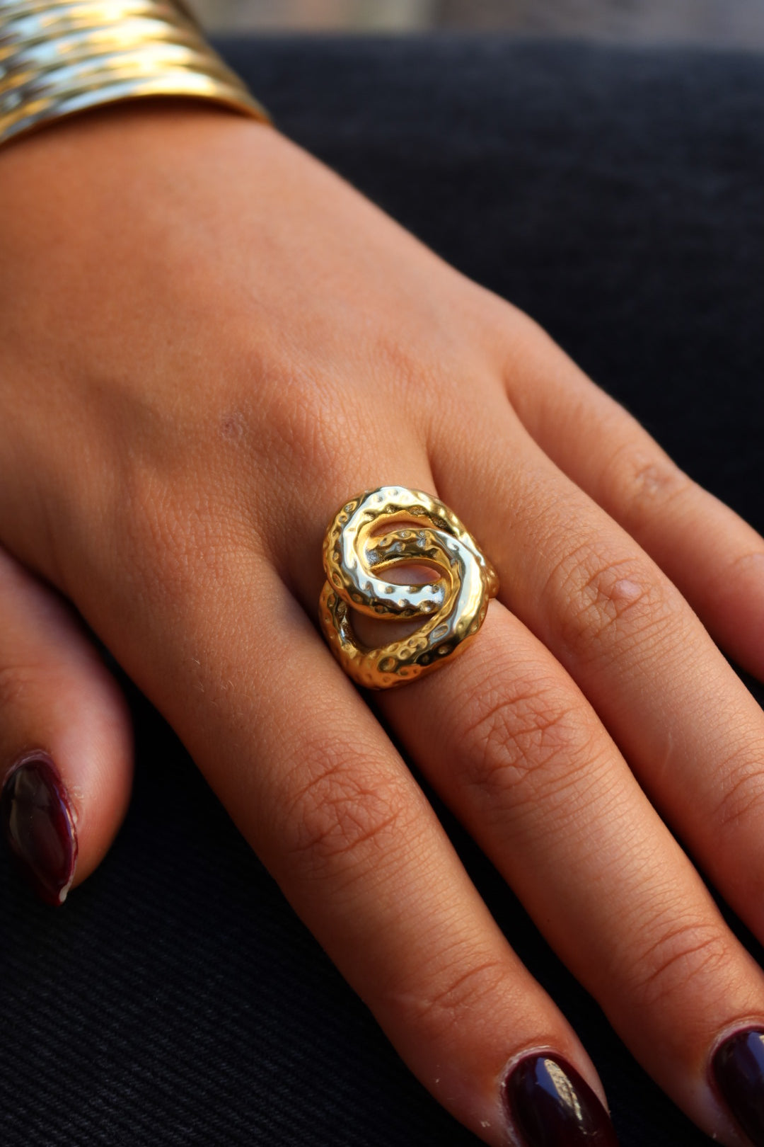 Bague Joy acier dorée
