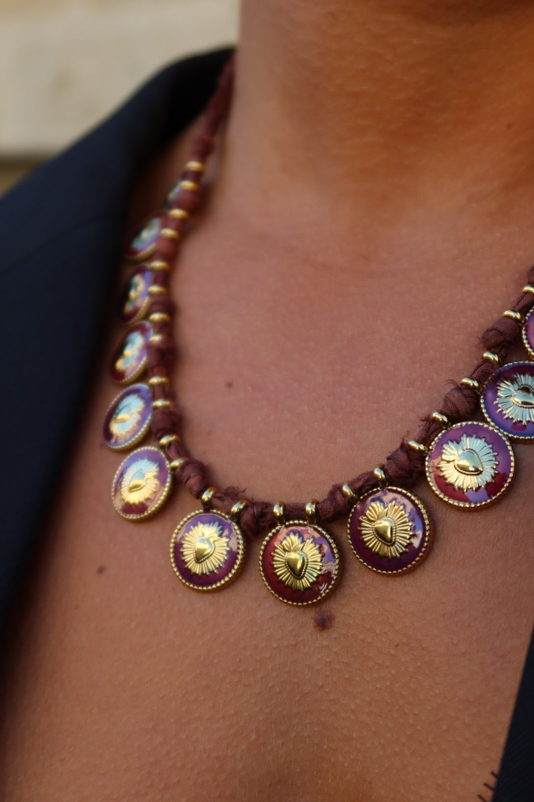 Collier Aria mauve