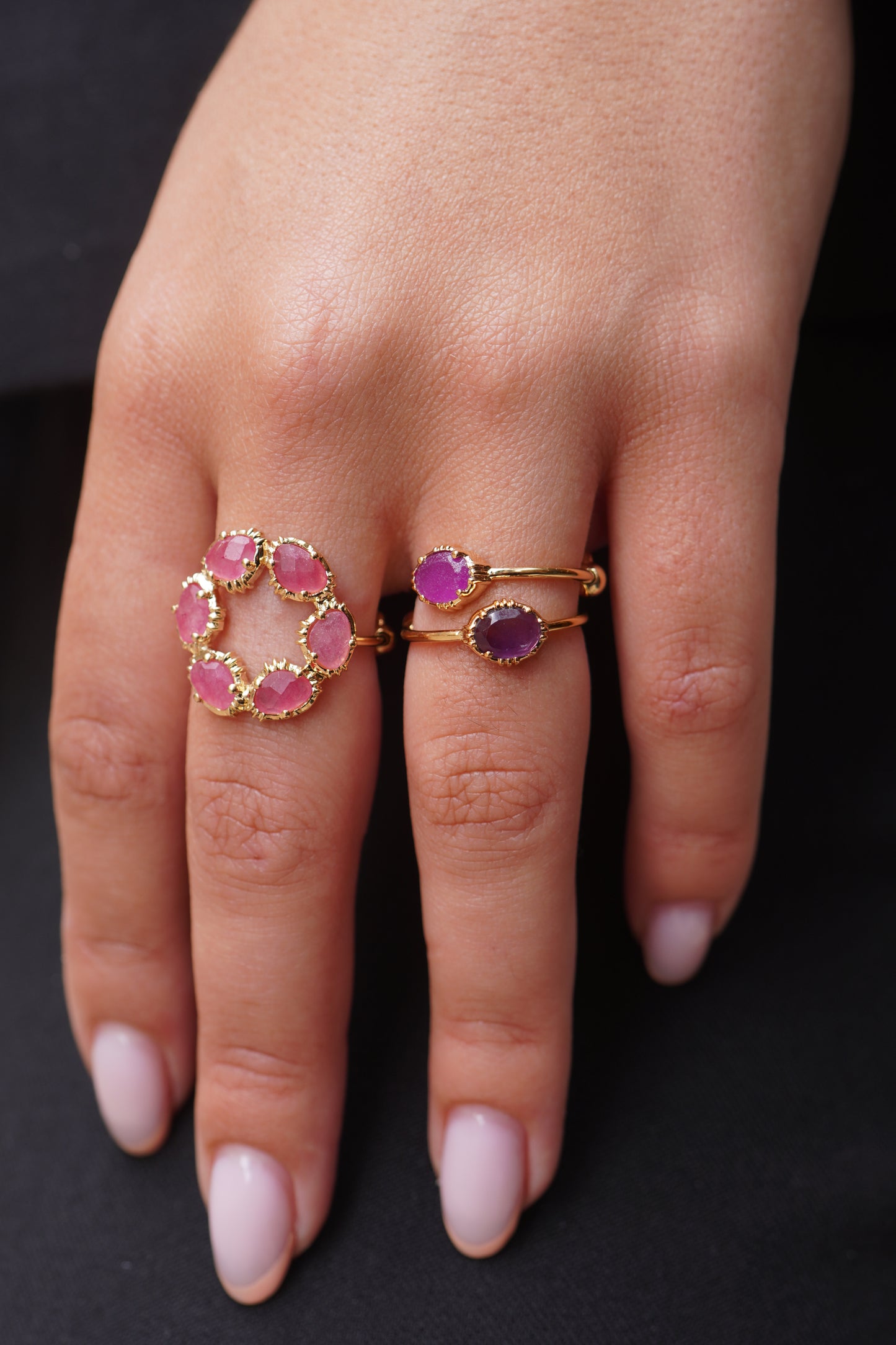 Bague Alba Quartz Fraise