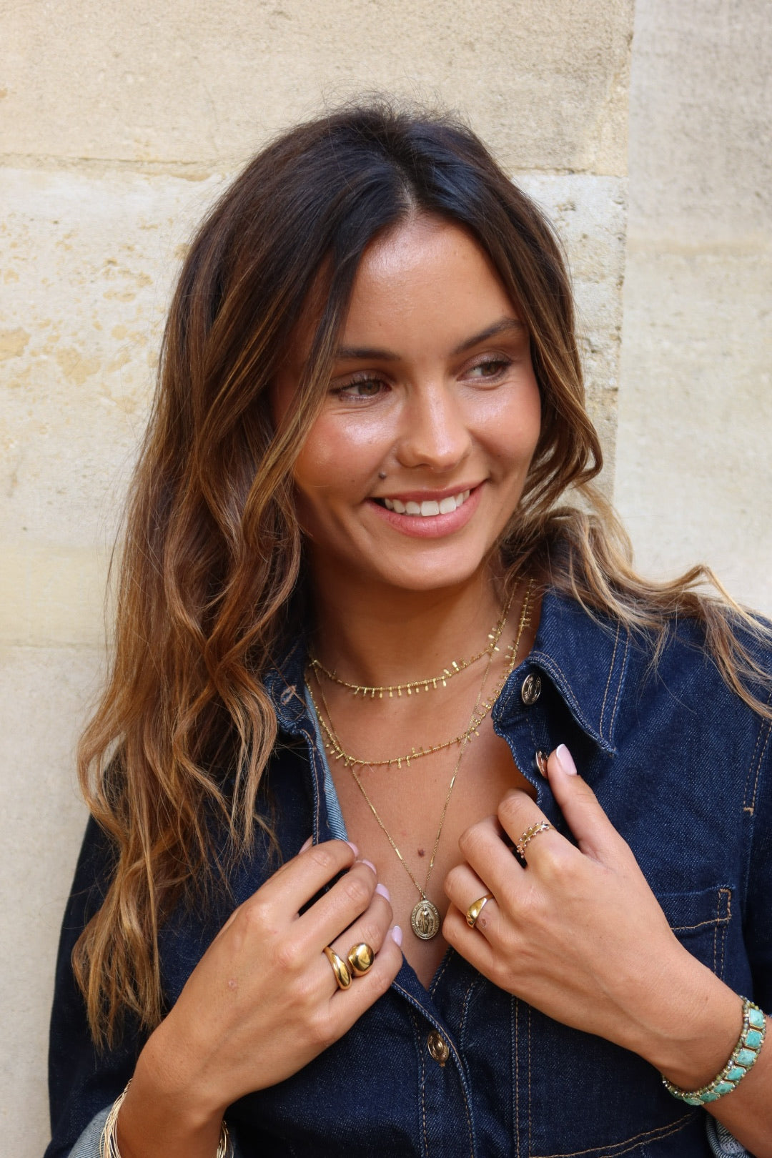 Collier madone doré