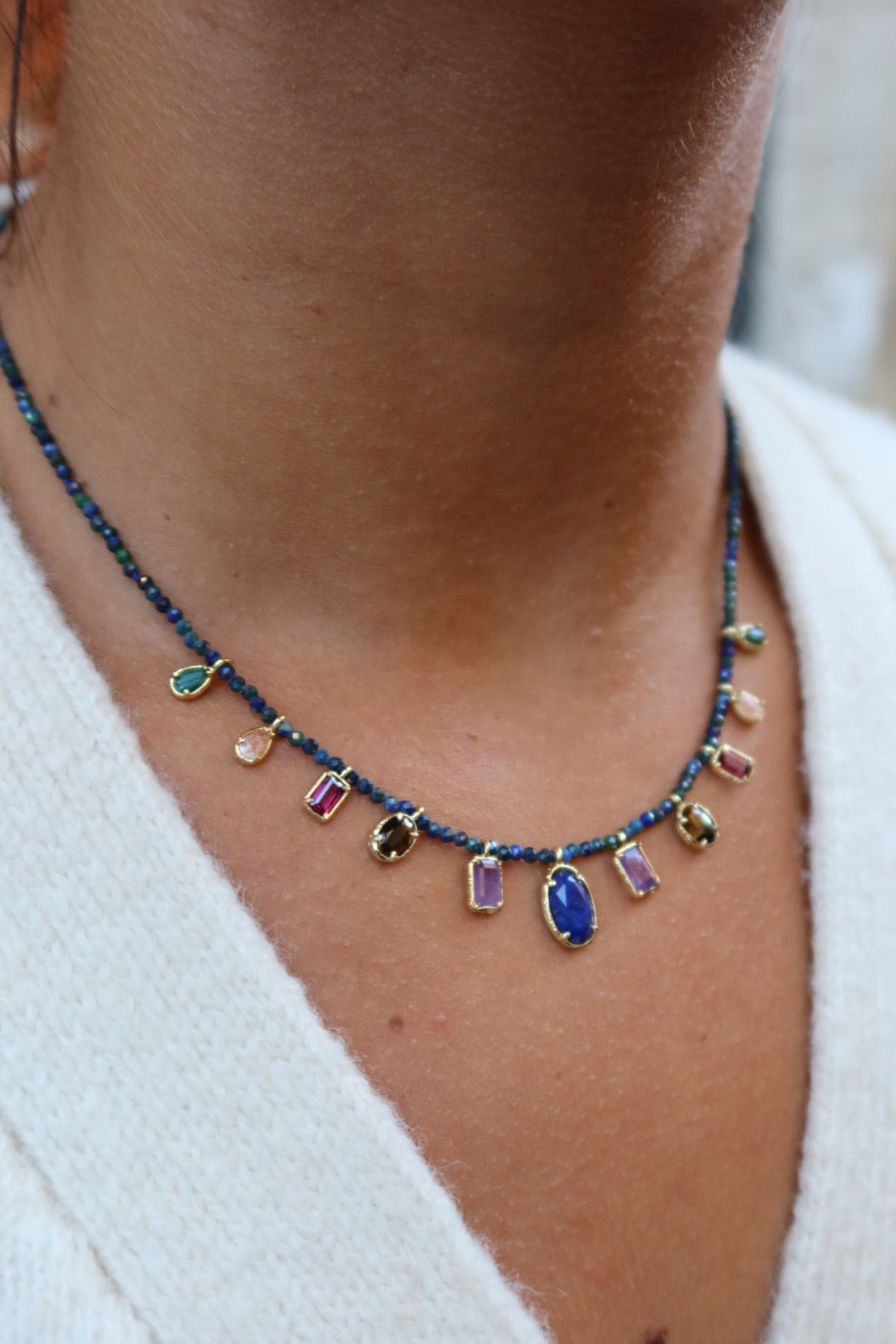 Collier Nova bleu roi