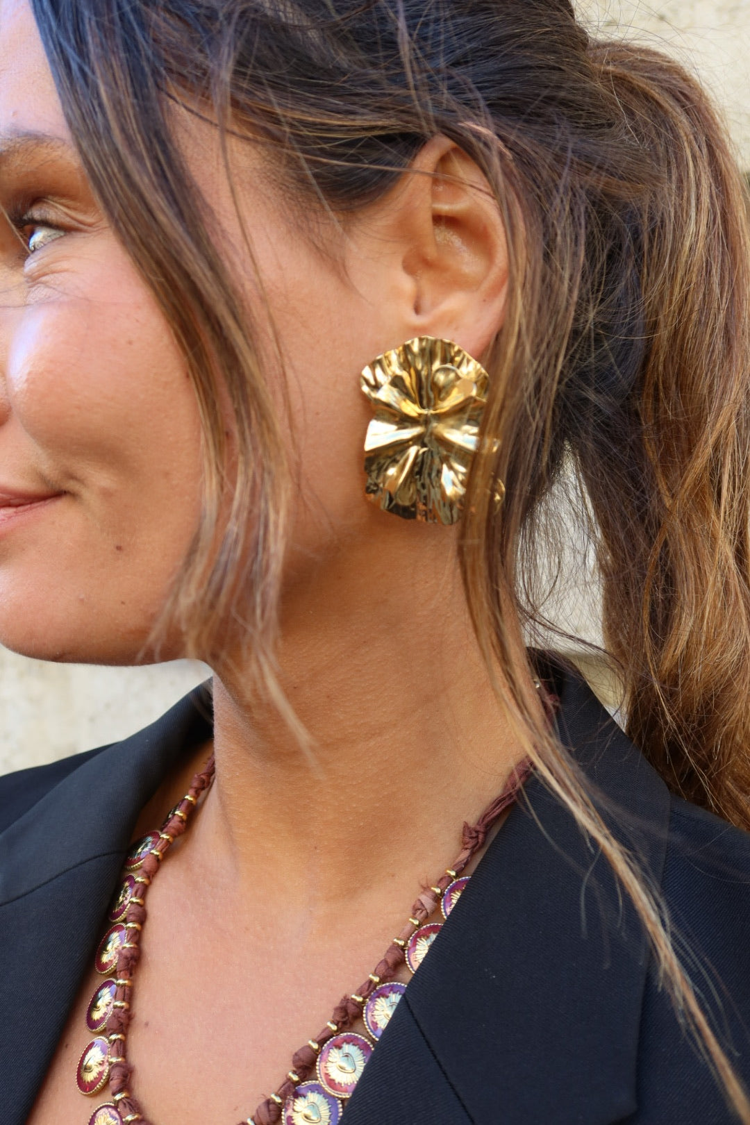 Boucles d’oreilles double pétale