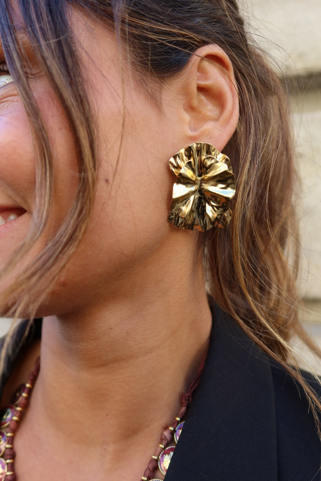 Boucles d’oreilles double pétale