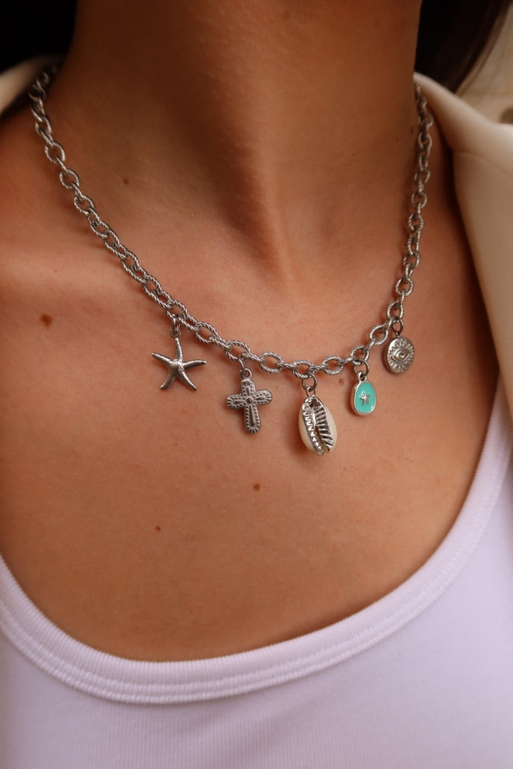 Collier sunrise argenté personnalisable