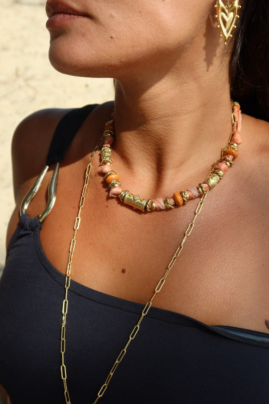 Collier Kiara orange