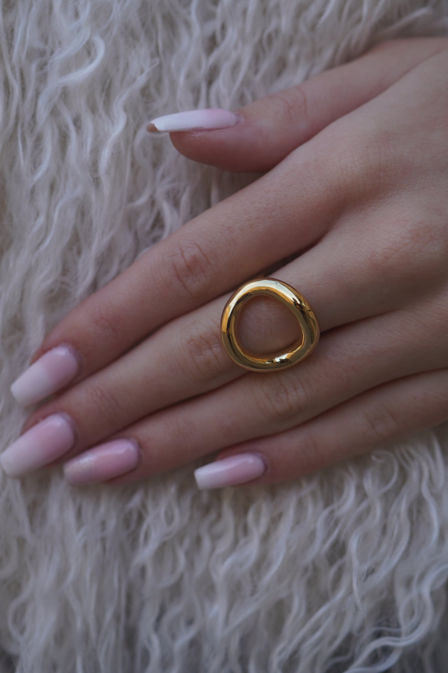 Bague Oneli Acier dorée