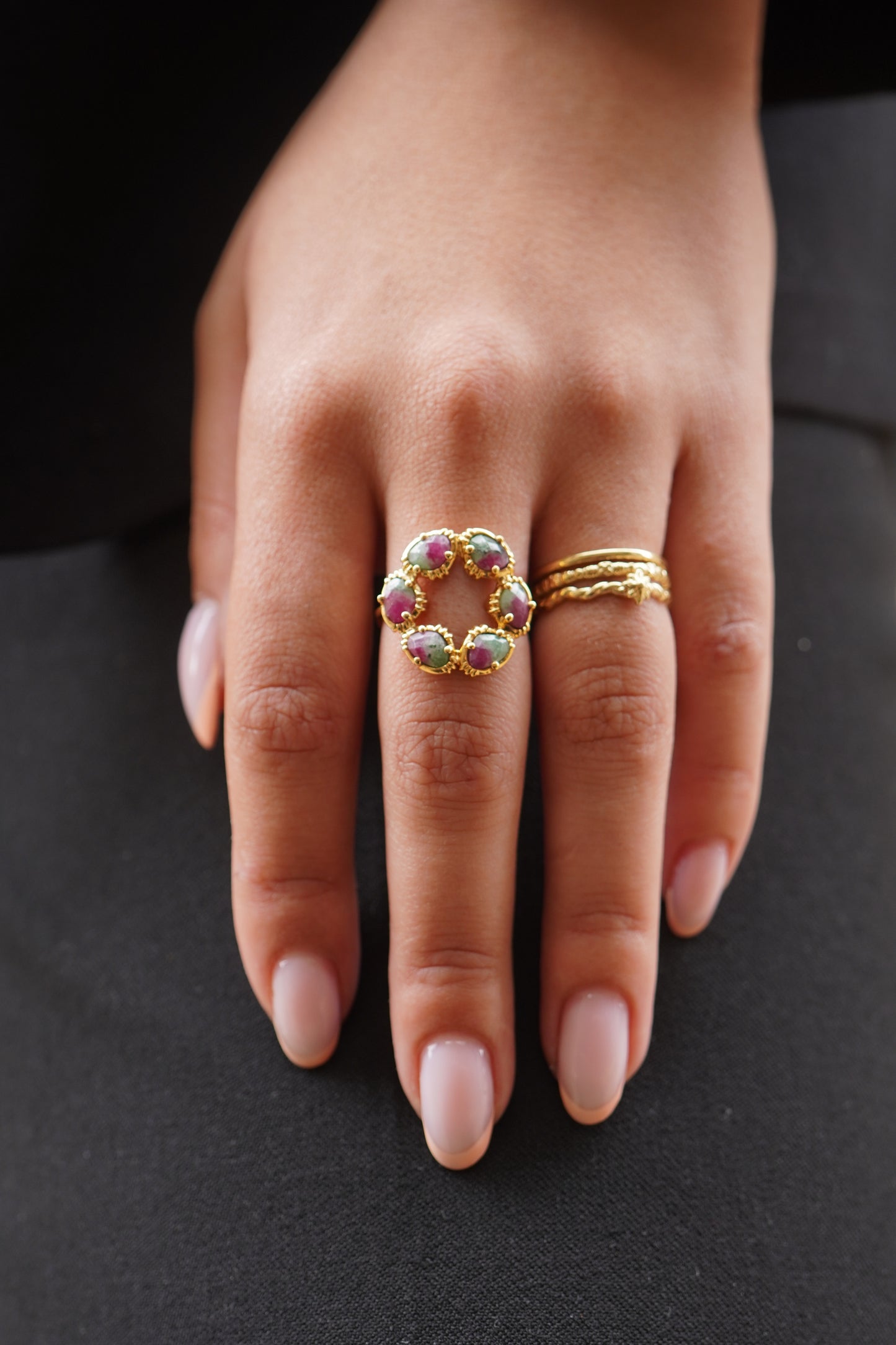 Bague Alba Rubis Zoïsite