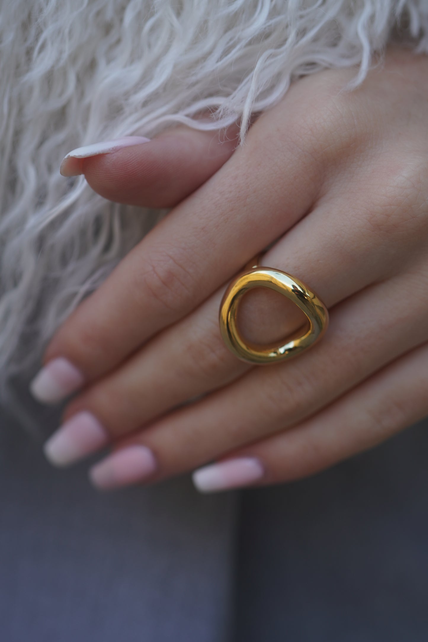 Bague Oneli Acier dorée