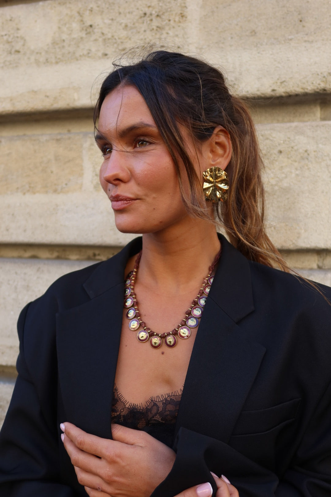 Boucles d’oreilles double pétale