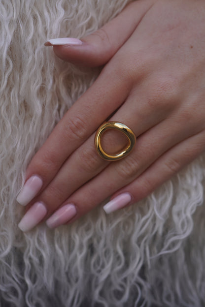 Bague Oneli Acier dorée