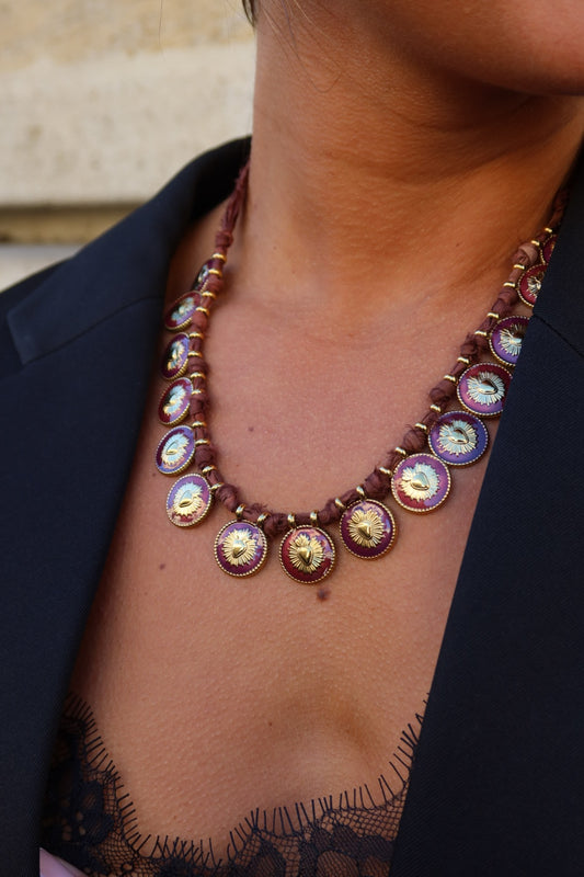 Collier Aria mauve