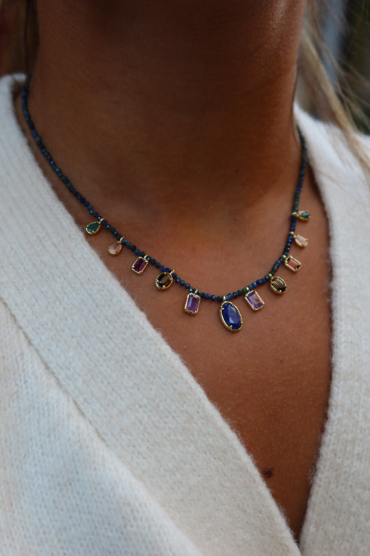 Collier Nova bleu roi
