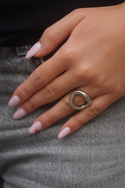 Bague Oneli Acier argentée