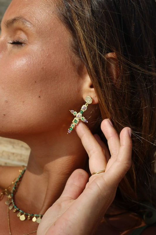 Boucles Frida violette