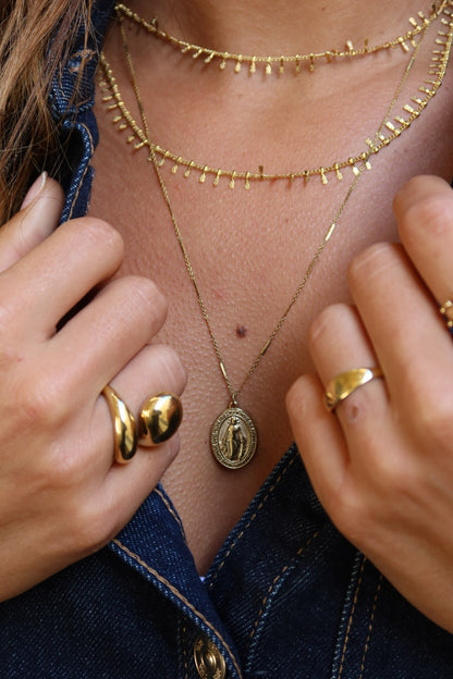 Collier madone doré