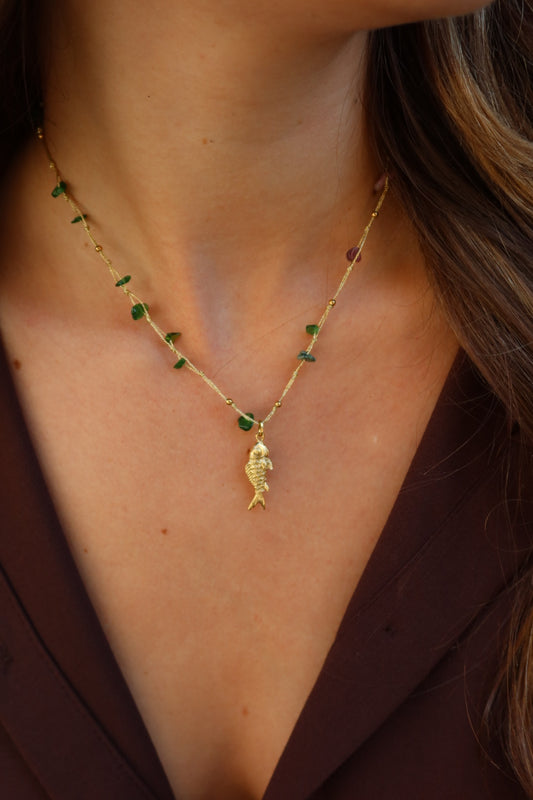 Collier poisson vert