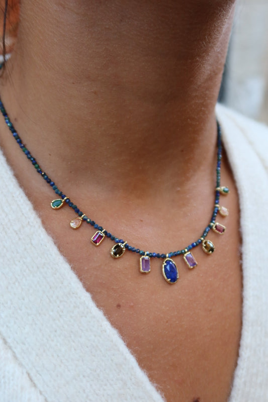 Collier Nova bleu roi