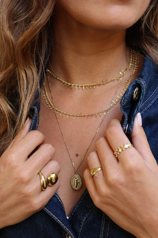 Collier madone doré