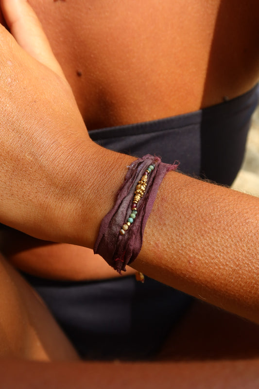 Bracelet Juliette bordeaux
