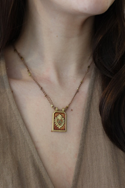 Collier baïa marron