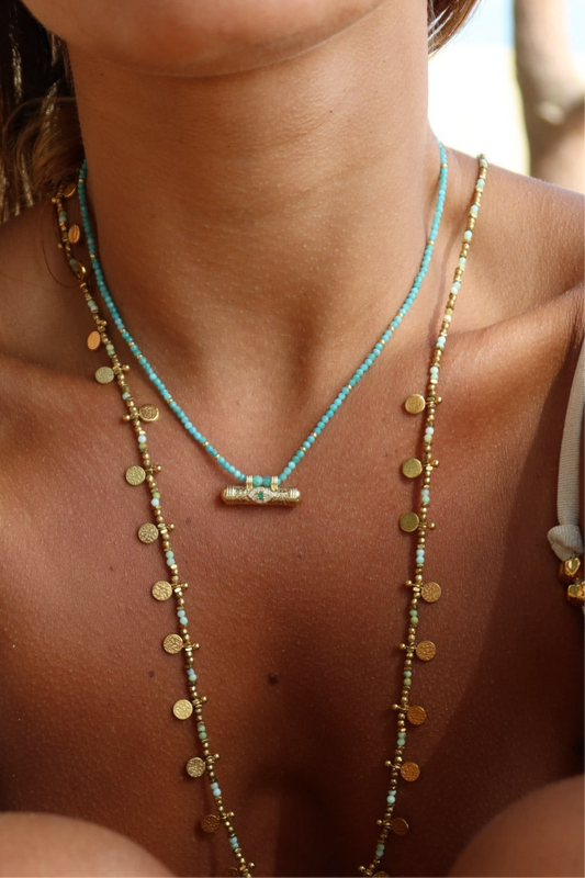 Collier Oeil turquoise