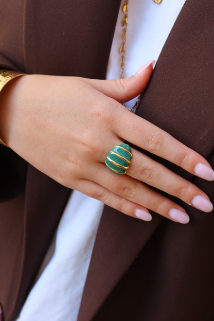 Bague Diane mini vert sapin