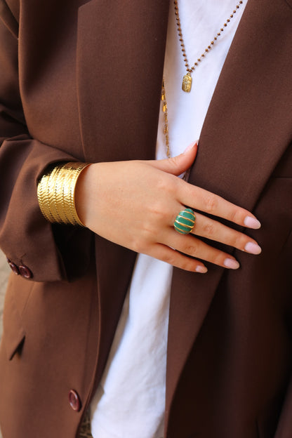 Bague Diane mini vert sapin